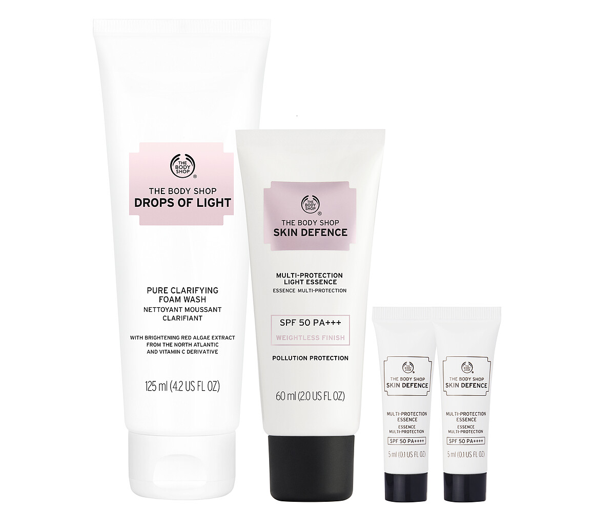 煥白晶透潔顏乳-125ML *1、全效防禦隔離乳-60ML *1、全效防禦隔離乳-5ML *2 特惠 NT1780 (原價 NT2860、62折)