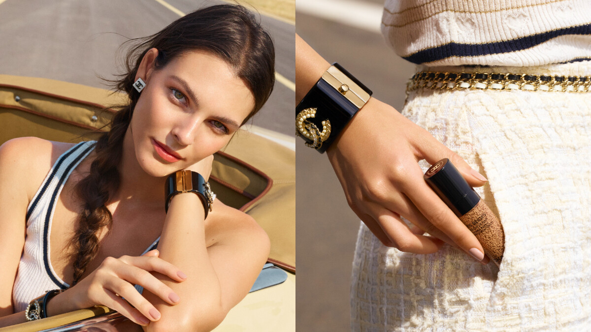 使上了妝的肌膚要水有水、要光有光！美容編輯群大推的香奈兒原生美肌全新底妝，讓夏天長時間帶妝輕盈、服貼、舒適，隨心綻放法式裸光底妝之美！