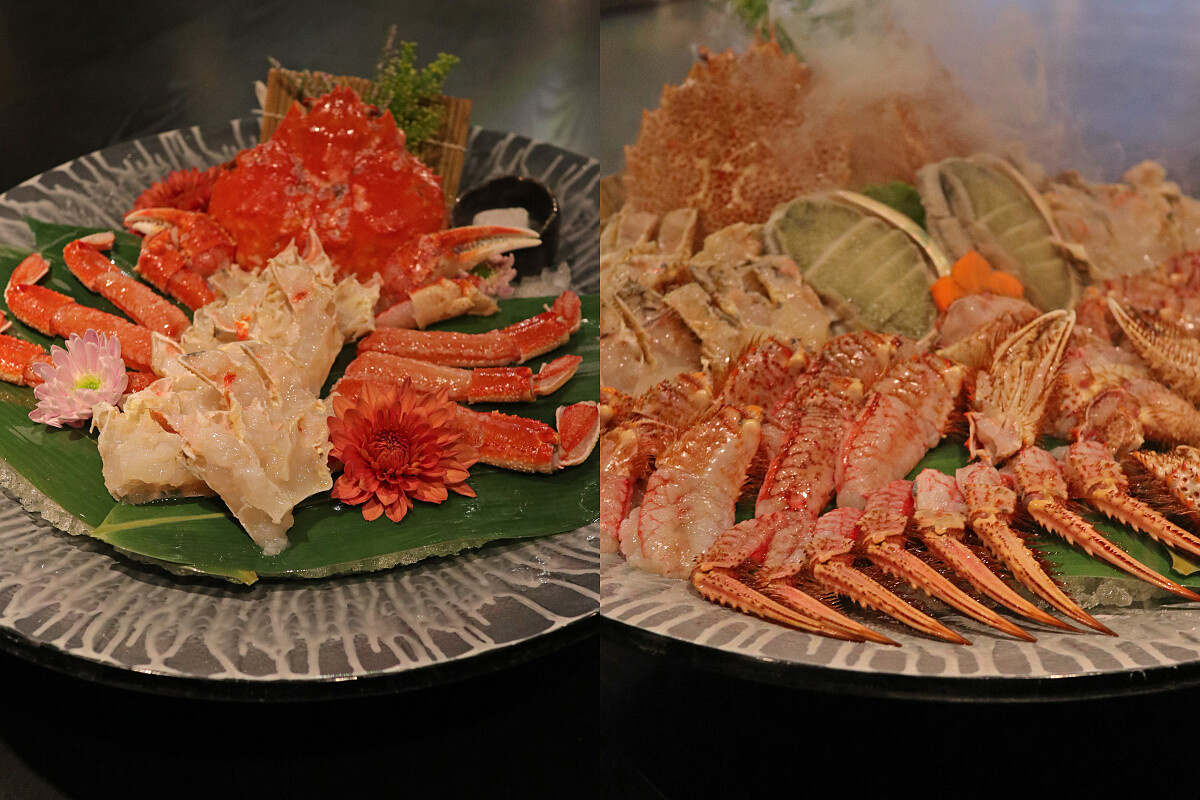 松葉蟹、毛蟹。