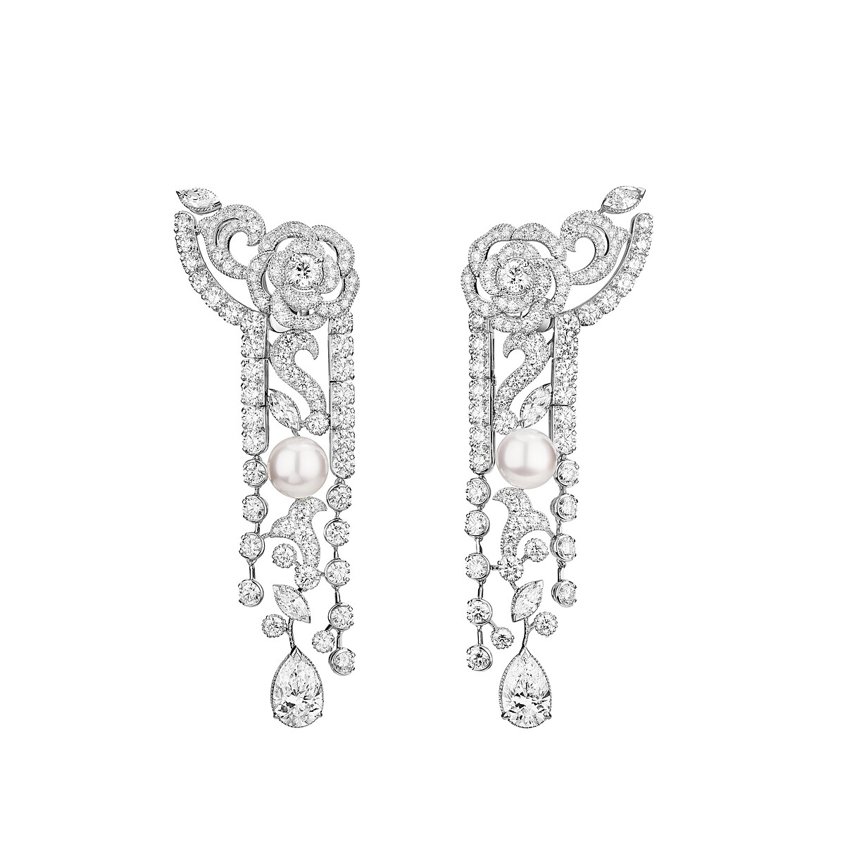 Chanel 珍珠鑽石珠寶耳環