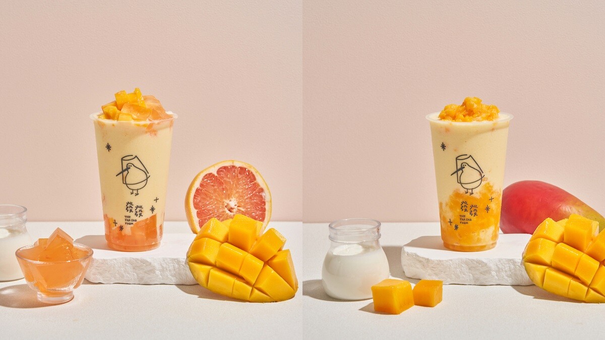 左「楊枝甘露優格」右「發發好芒優格」