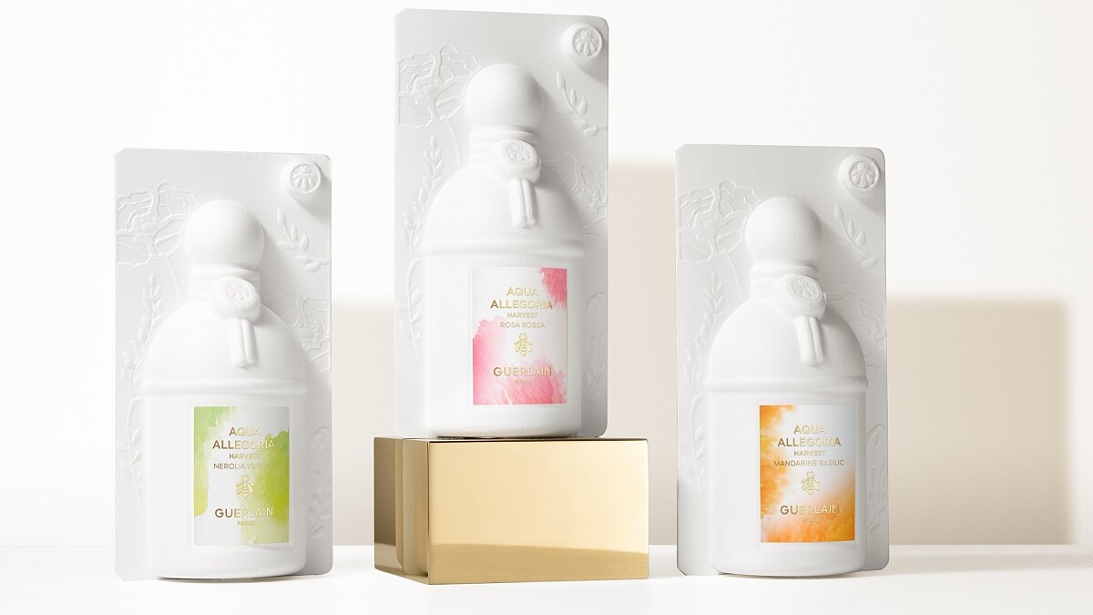 嬌蘭花草水語淡香水盛採限定版包裝情境圖。