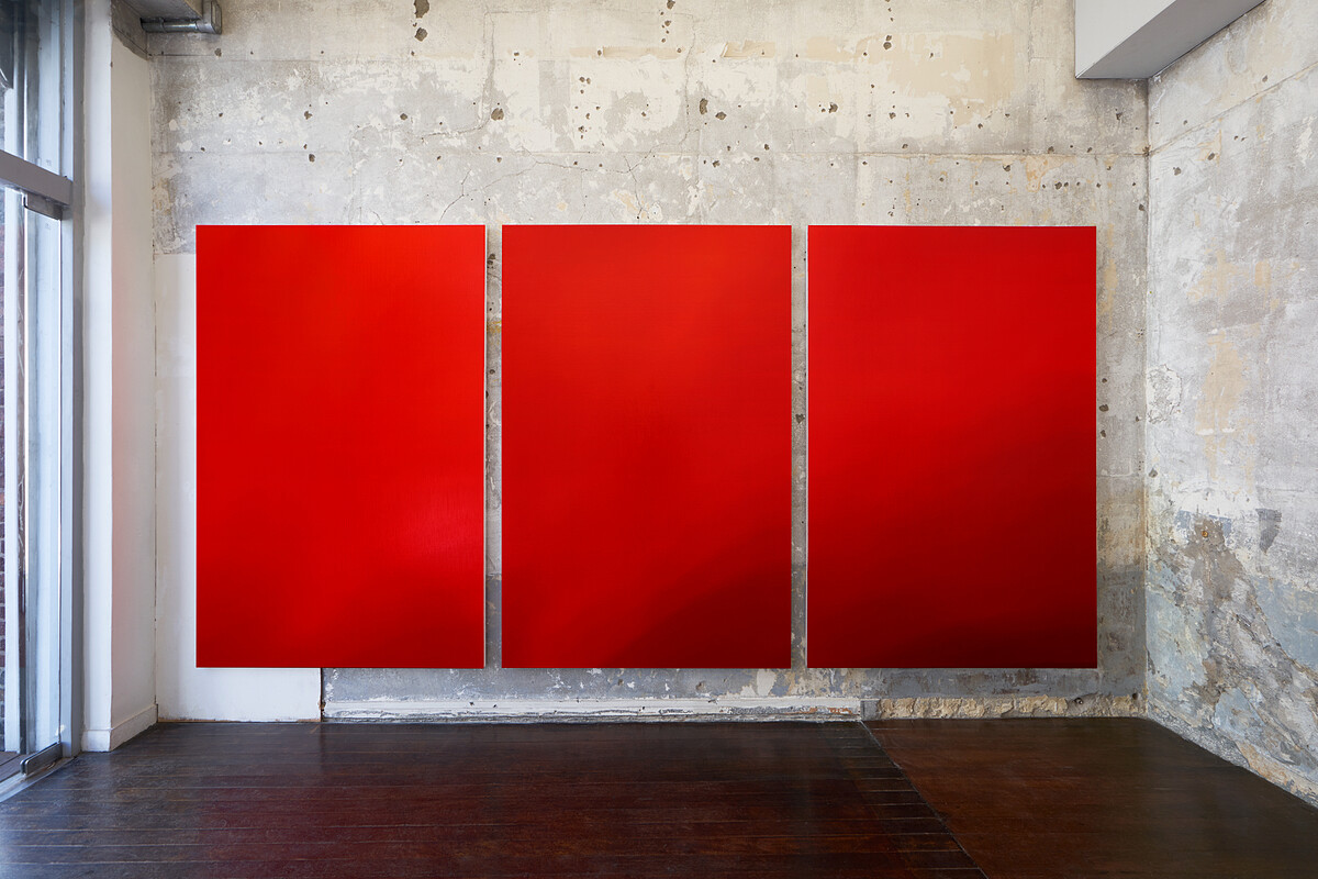 Keem Jiyoung, Glowing Hour, 2022, oil on canvas, 195 x 405 cm.