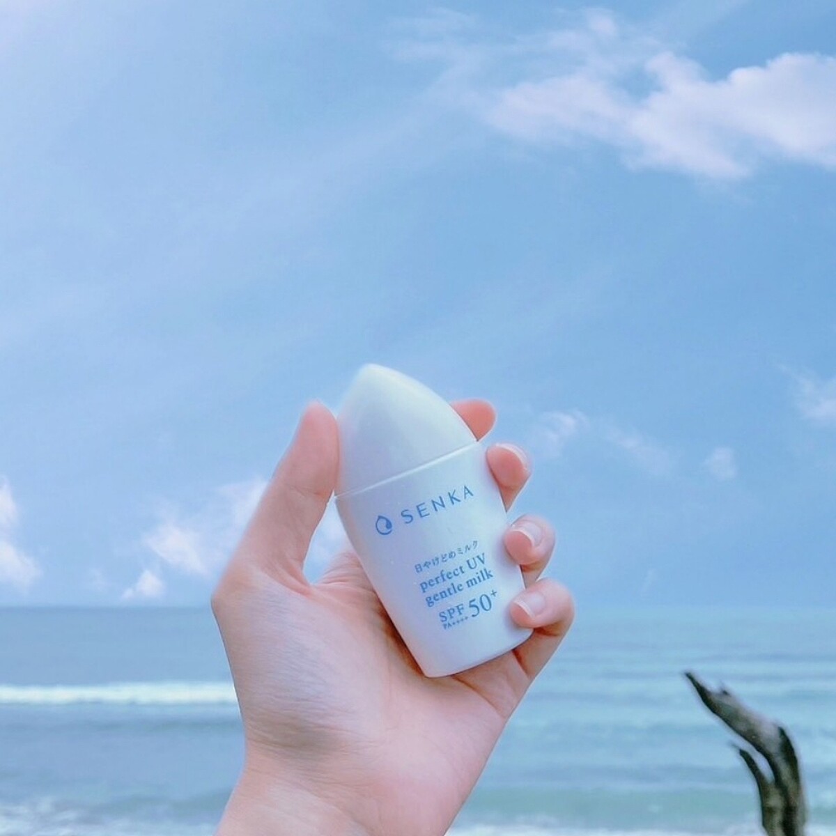 SENKA專科全效海洋友善防曬乳情境。