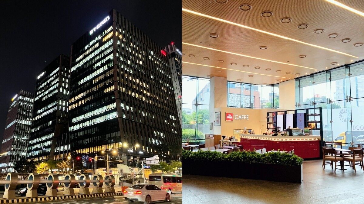 (左)Signature Tower外觀(Photo by Julia0、(右)illy CAFF&Egrave;(取自Naver地圖)