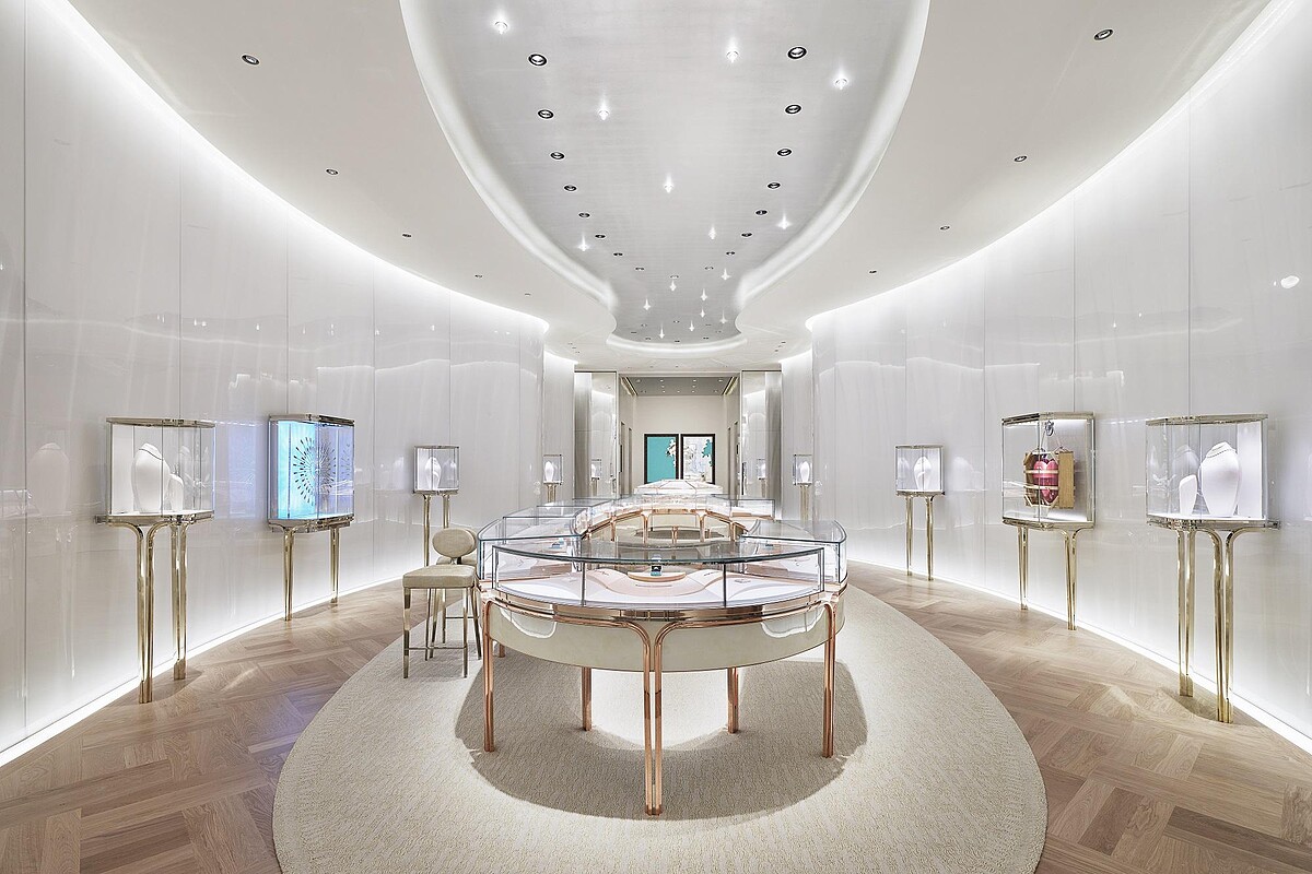 Tiffany & Co.於紐約第五大道57街The Landmark旗艦店3樓_愛和訂婚系列展示空間