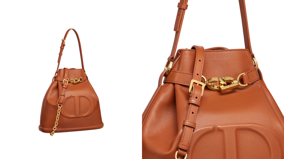 C&rsquo;est小牛皮中型水桶包，NT$120,000