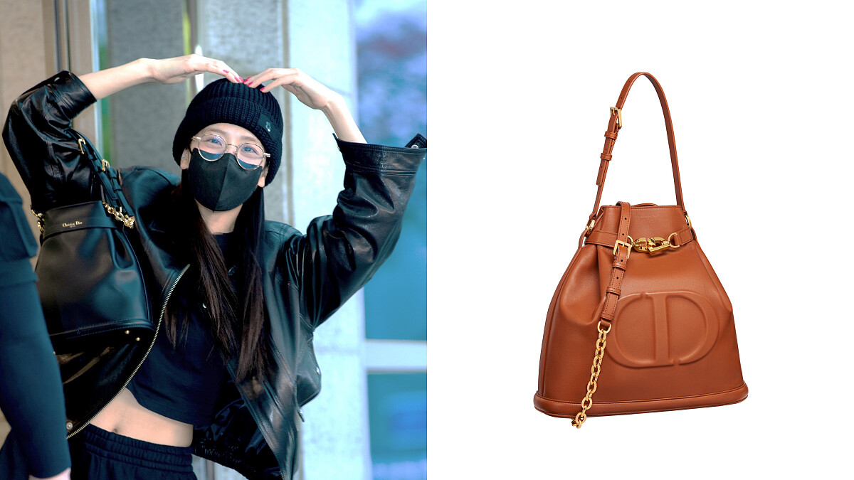 【包你入坑5原因】Jisoo機場穿搭新歡Dior C’est水桶包，低調細節沒說你不知道