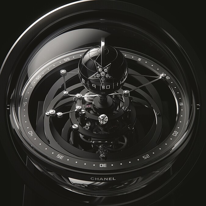 Chanel獅子天文座鐘細節圖 