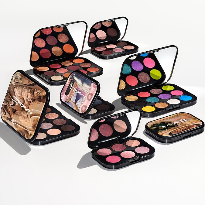 M.A.C玩色派對眼影盤全色系形象圖。