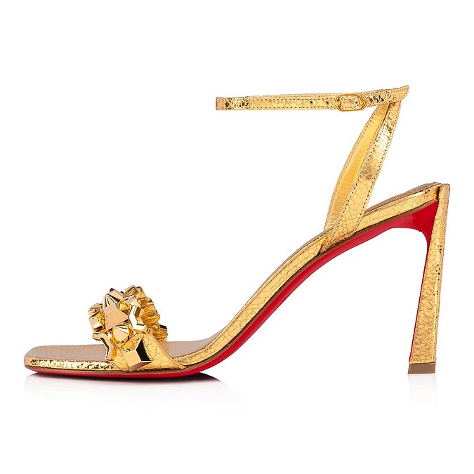 ASTEROISPIKES 金色鉚釘裝飾綁帶高跟涼鞋 NTD 35,200