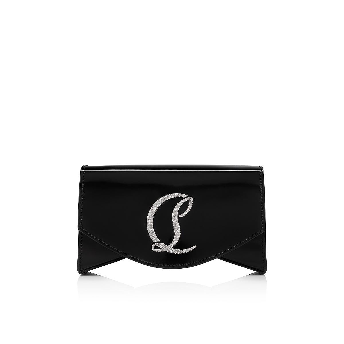 LOUBI54 CROSSBODY 水鑽Logo黑色漆皮手袋 NTD 70,100