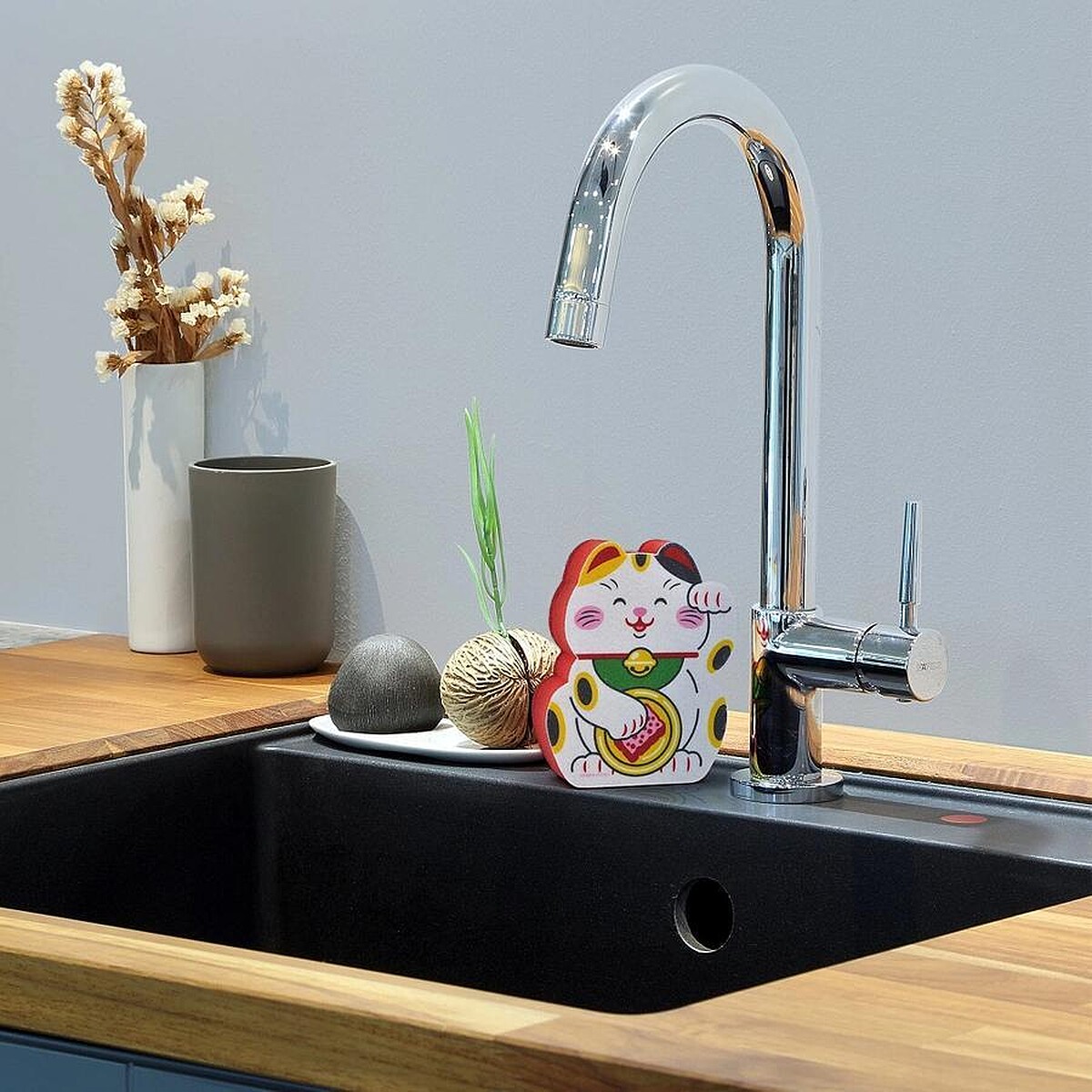  美國 Fred & FRIENDS招財貓菜瓜布。