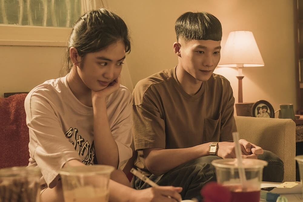 電影《化劫》黃冠智與雷嘉汭飾演的阿呆跟王羽凡有許多粉紅泡泡