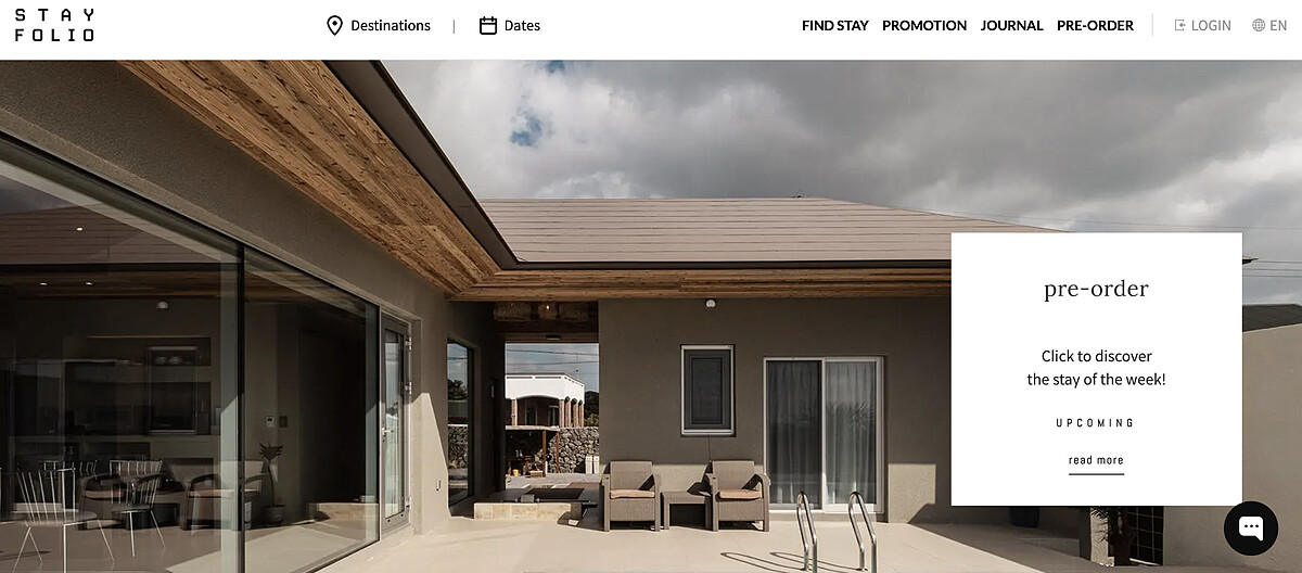 韓國旅宿平台 STAYFOLIO。