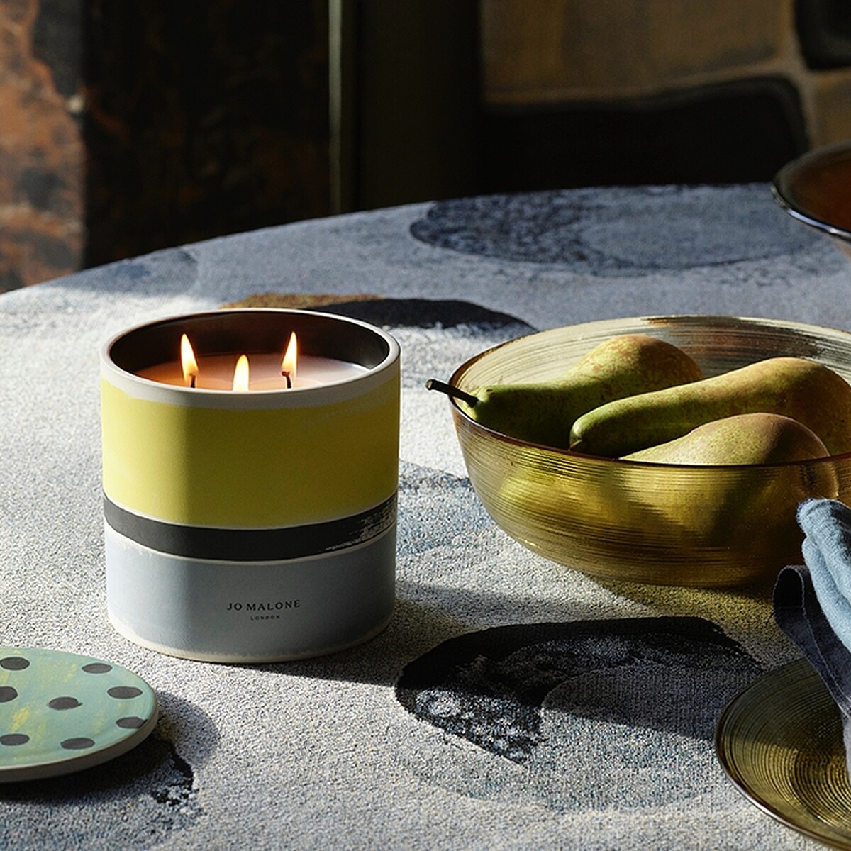 Jo Malone London英國梨與小蒼蘭/青檸羅勒與柑橘香氛雙層蠟燭600g，NT9,700