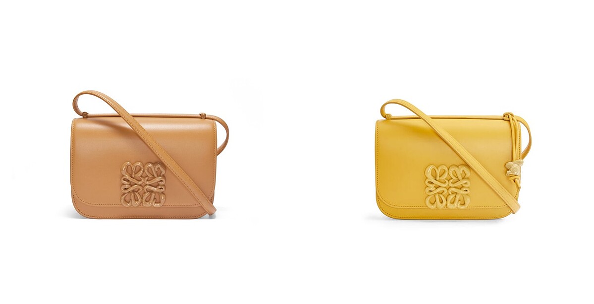 Goya焦糖色小牛皮肩背包、Goya橙黃橘小牛皮肩背包