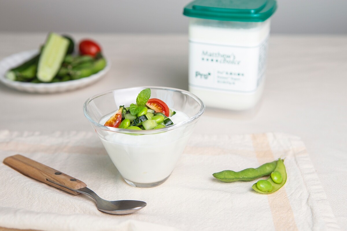 鹽味毛豆小黃瓜優格。