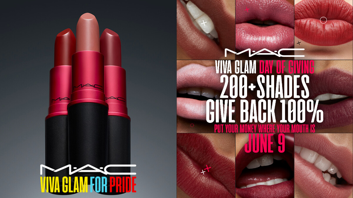 M·A·C邀您一起響應薇拉葛蘭公益日 不只公益唇膏，你愛的明星子彈X爆款唇釉都將100%捐出營收 今年6月9日！錢錢不只變成唇膏，還能改變世界！