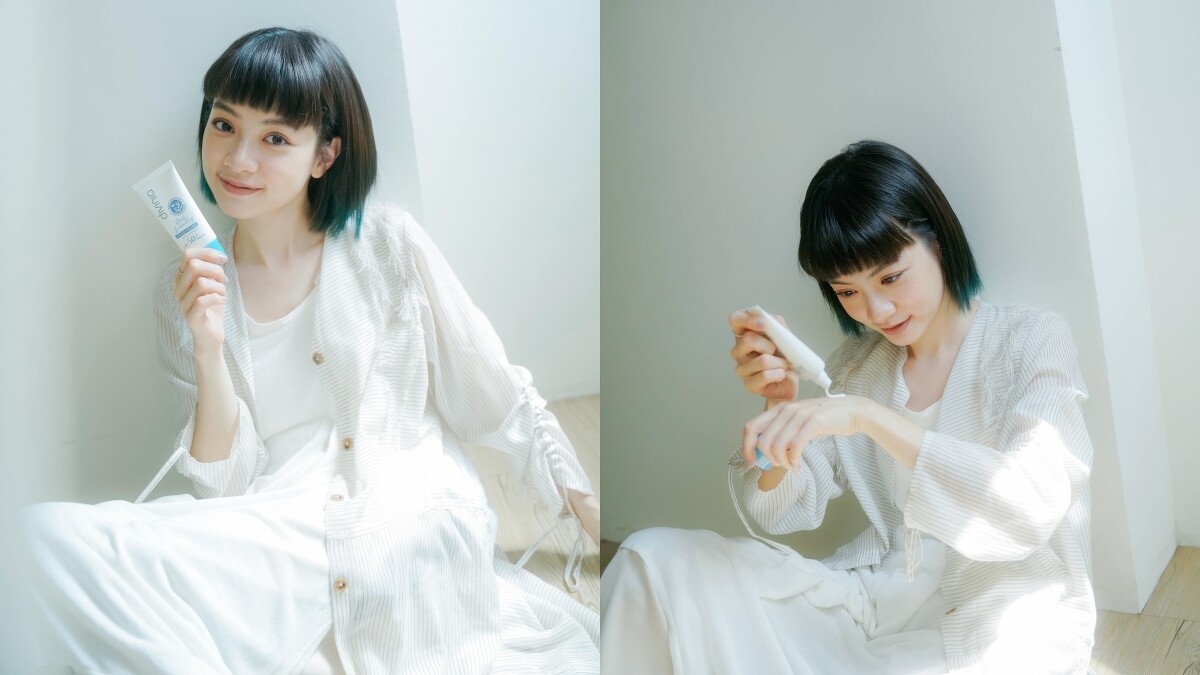 divinia蒂芬妮亞代言人姚愛寗響應世界海洋日，呼籲大家到海邊戲水時建議使用海洋友善防曬。