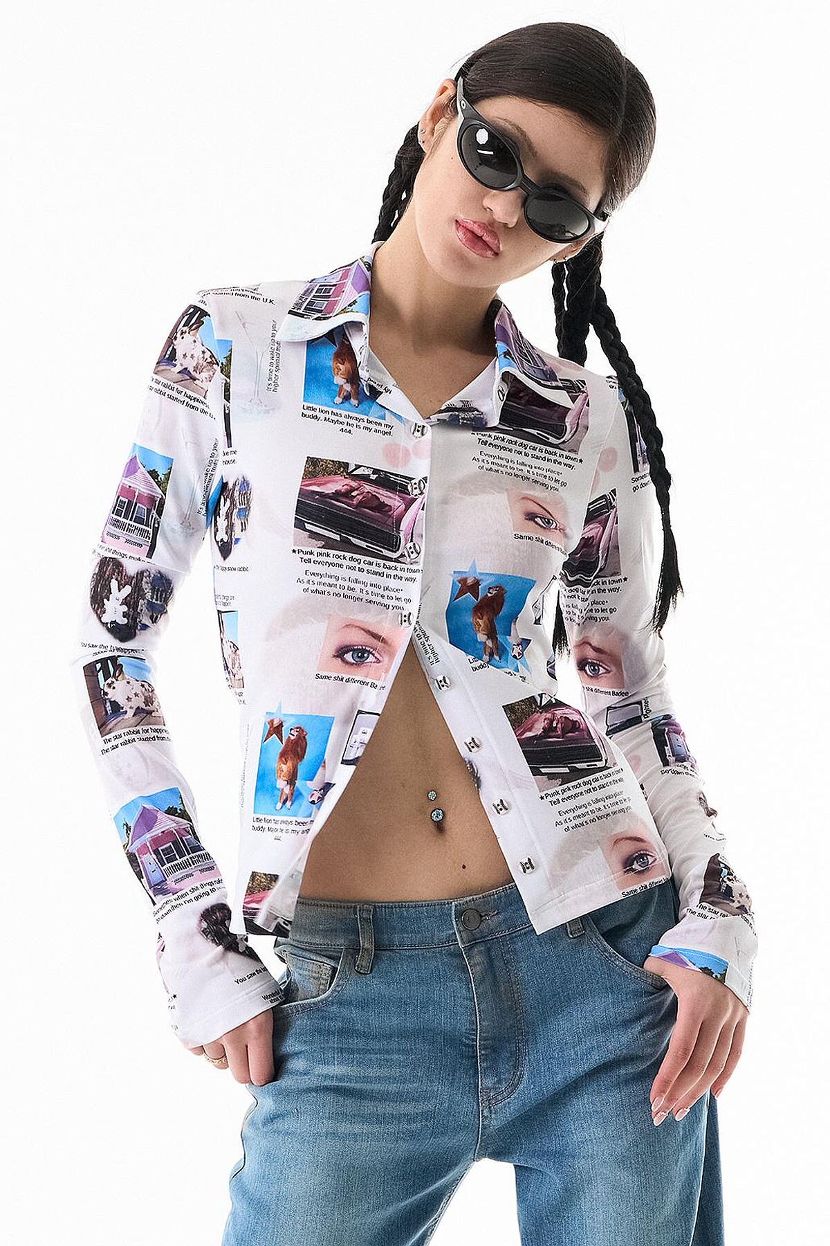 Minnie同款，照片襯衫。