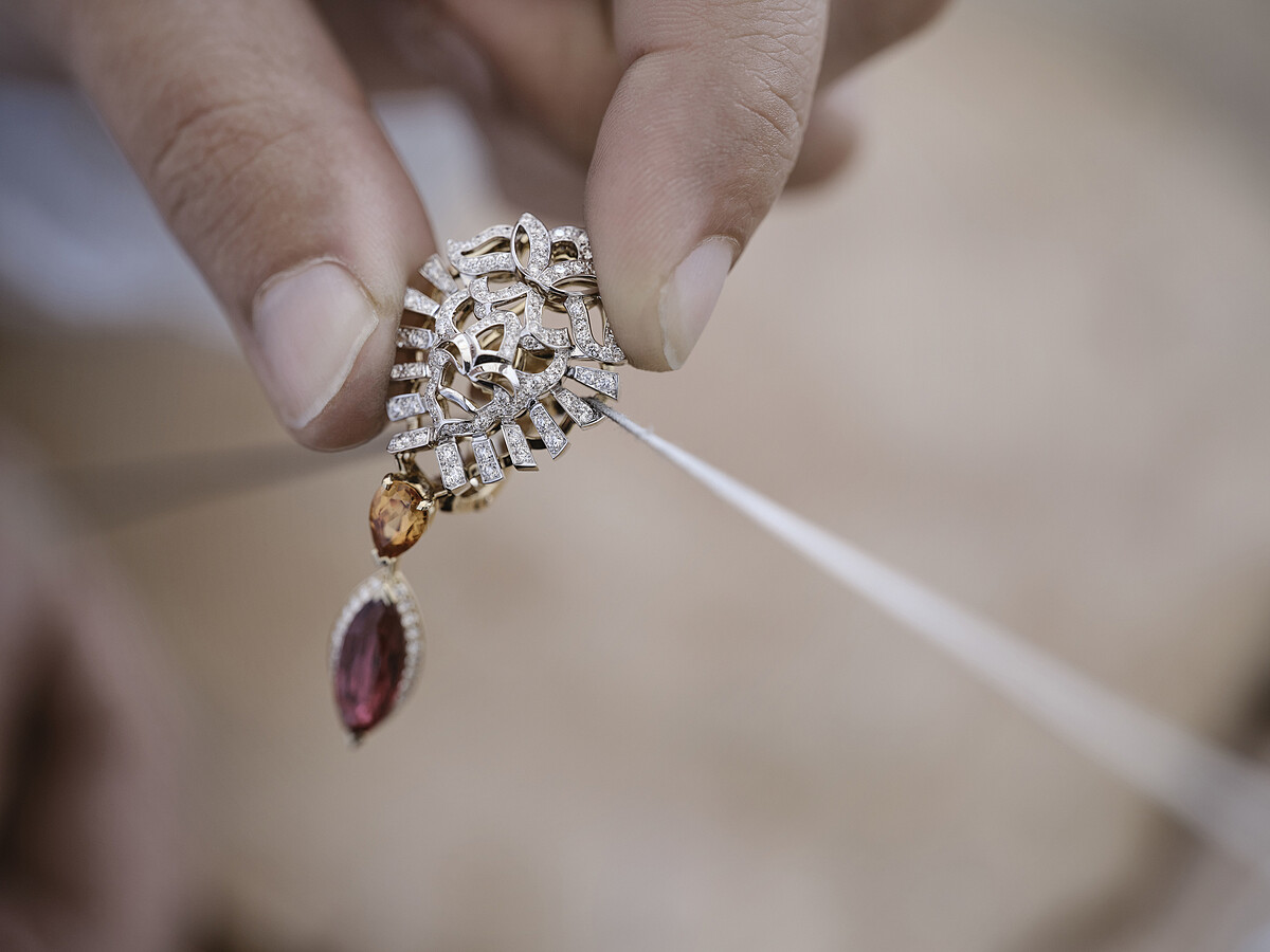 Tweed Lion 耳環工藝