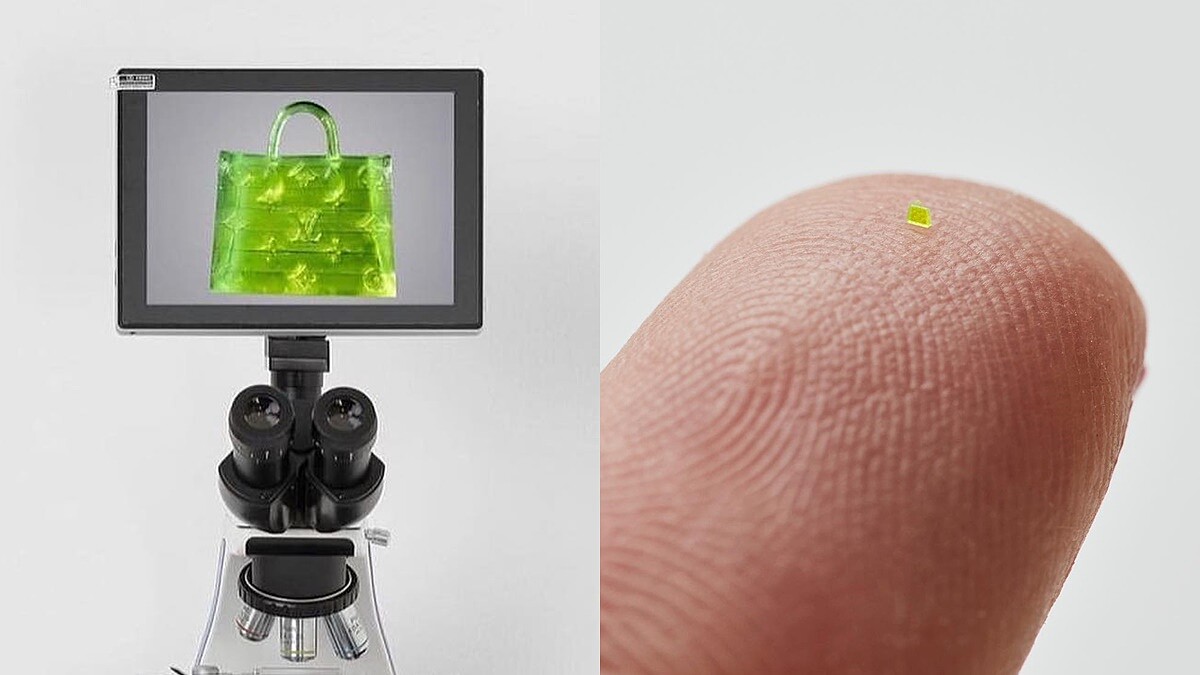 MSCHF新作「微型LV包」拍賣成交價高達200萬元！小到一粒鹽巴都裝不下、用顯微鏡才看得到