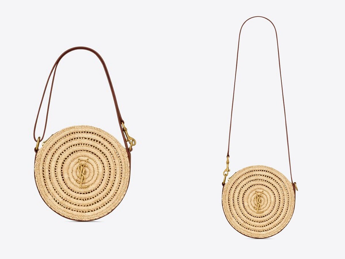 拉菲草及植鞣皮革圓形手袋 NT.72,650