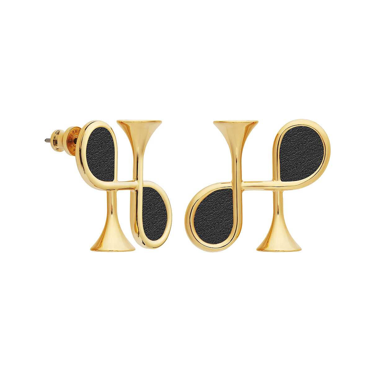 Swift 小牛皮與金屬材質耳環，價格店洽。