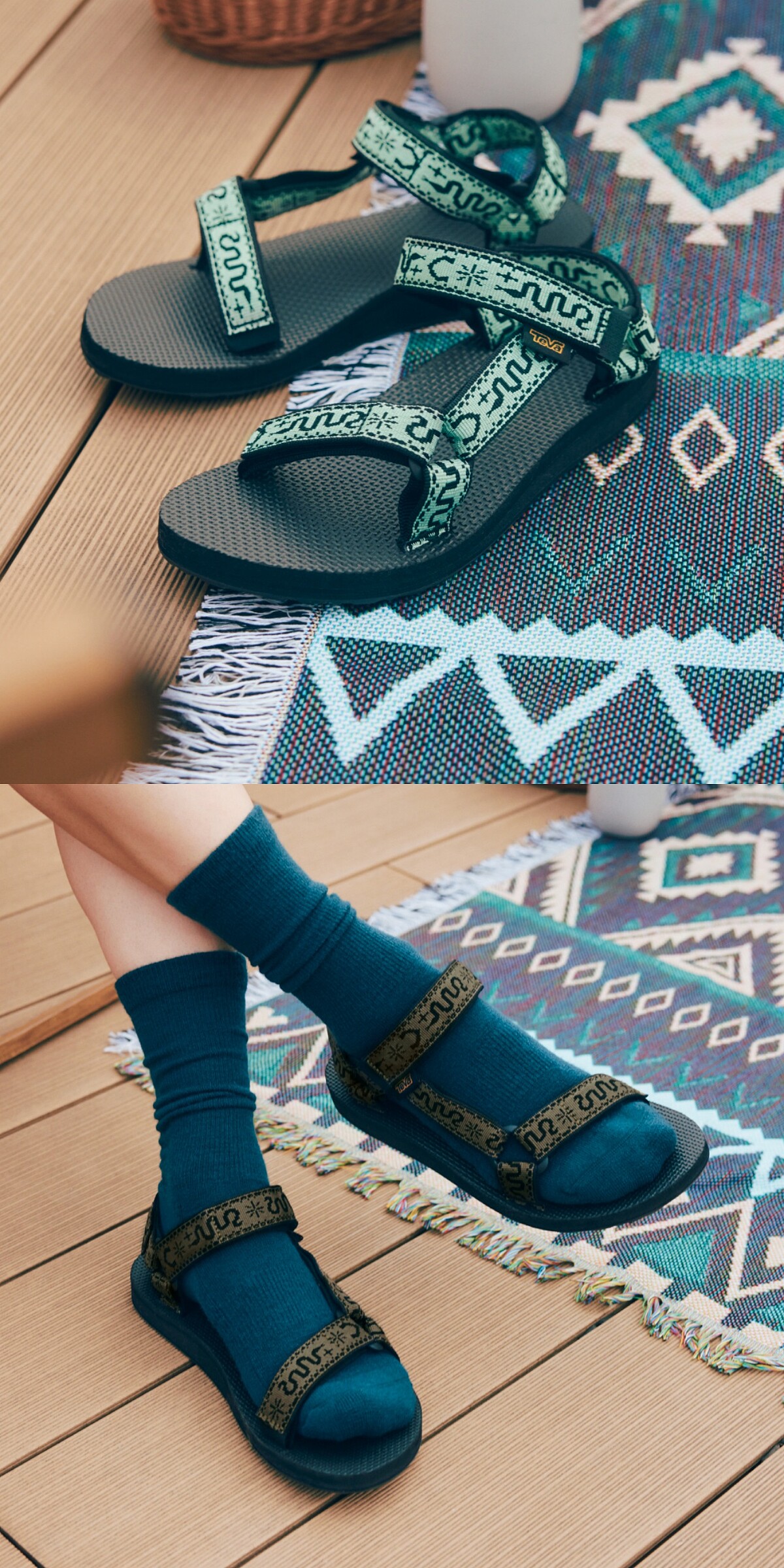 Teva Original Universal 涼鞋,幾何線條織帶設計
