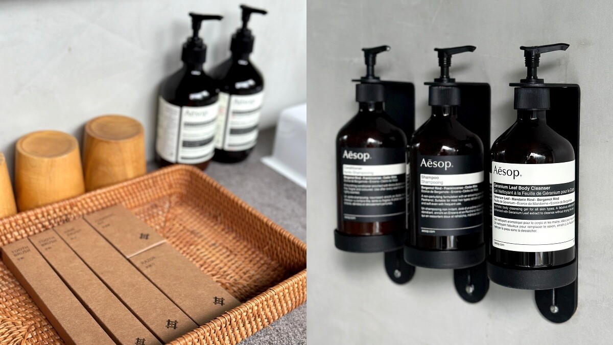 「Glamping Hygge Hill 山野森活」採用Aesop備品