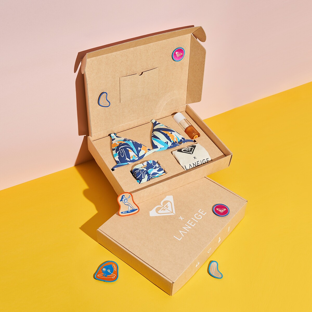 蘭芝X ROXY夏日海灘夏日橘光海灘禮盒。