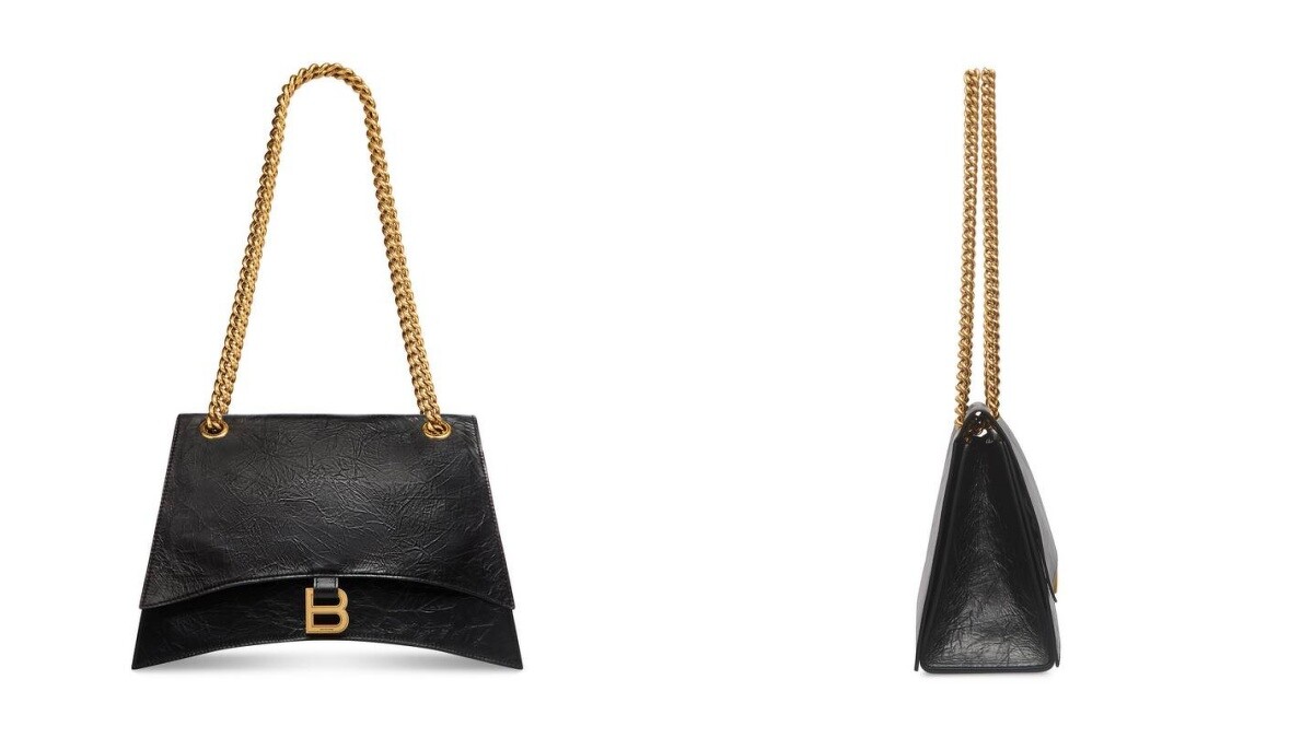 WOMEN'S CRUSH MEDIUM CHAIN BAG IN BLACK NT.89,200