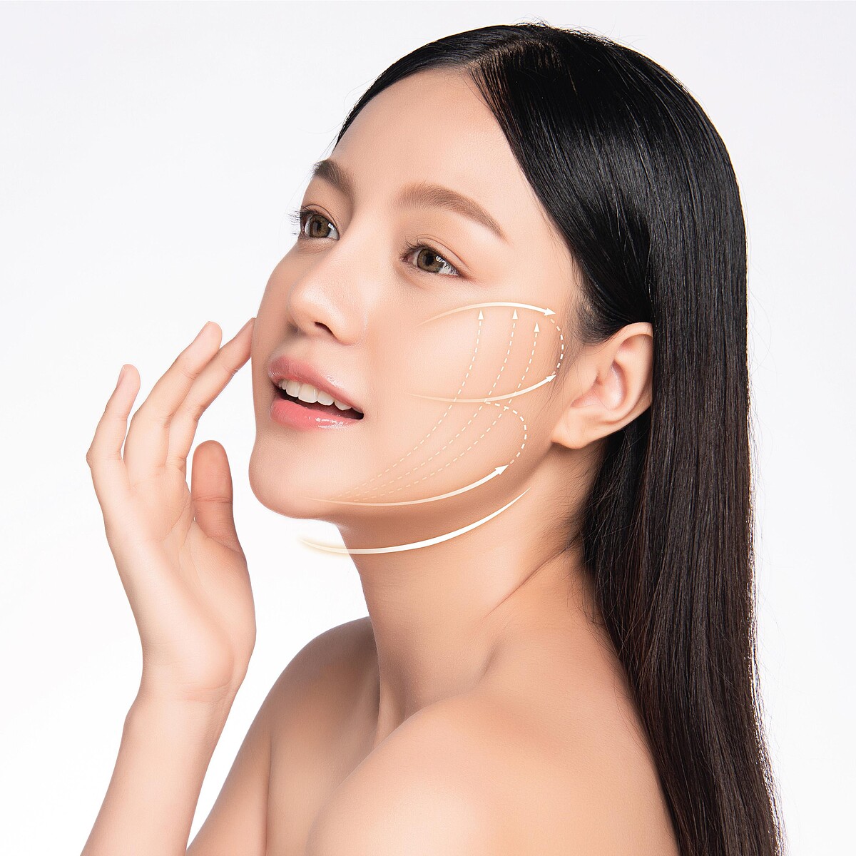 君綺診所針對院內顧客常見改善部位 : 夫妻宮、黑眼圈、法令紋、木偶紋、蘋果肌、臉皮鬆弛、臉部凹陷、下巴輪廓進行填充與拉提，協助顧客恢復年輕V顏