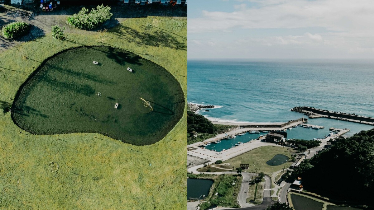 宜蘭大南澳朝陽社區觀海公園與山海景色。