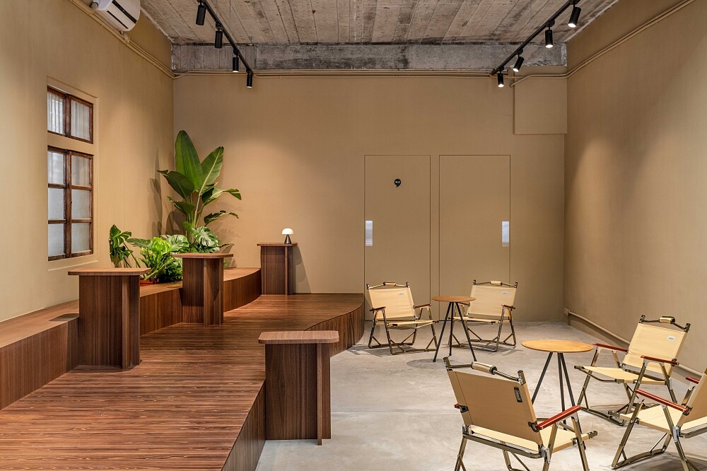 茶籽堂宜蘭朝陽社區店複合空間。