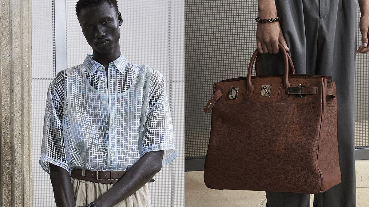 愛馬仕告訴我們男士衣櫥也能很清涼！鏤空服裝、曬出色差的包包…2024春夏男裝設計焦點一次看