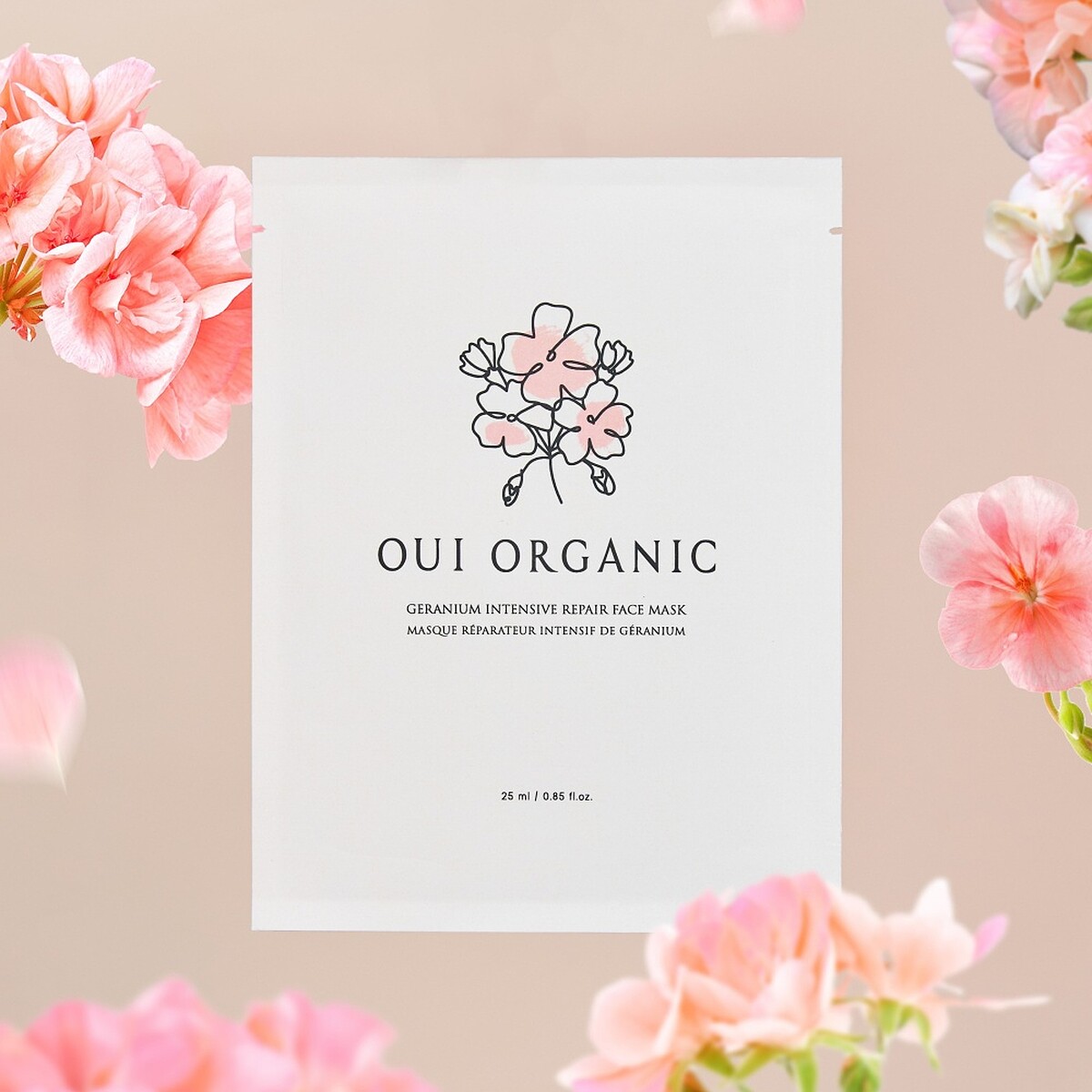 OUI ORGANIC天竺葵全效修護面膜25ml，NT270