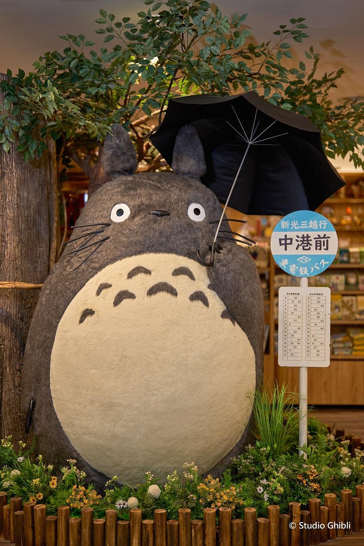 橡子共和國新店鋪位於新光三越中港店6樓，一上手扶梯就可見到大龍貓的身影