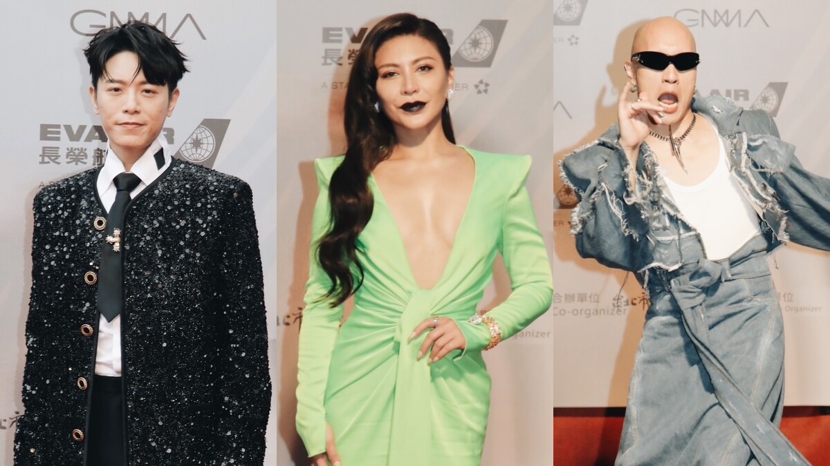 金曲34|2023金曲紅毯韋禮安閃亮西裝帥炸，艾怡良超辣深V、黃宣前衛動感