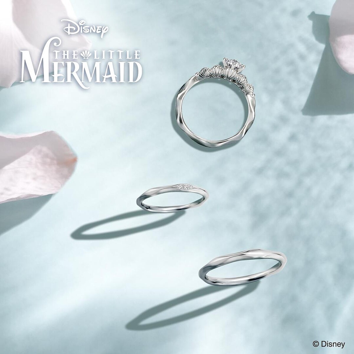 K.UNO於今年夏天推出以迪士尼「小美人魚」為主題的結婚戒指。