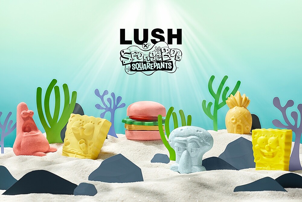 一起捍衛比奇堡海灘!LUSH X 海綿寶寶限定聯名系列。