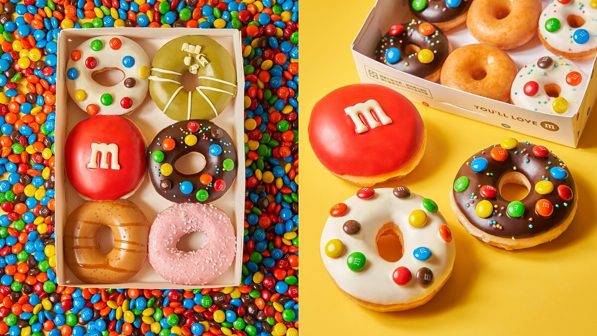 螞蟻人吃爆！Krispy Kreme「M&amp;M’s甜甜圈」限時開賣，雙倍巧克力滋味太療癒