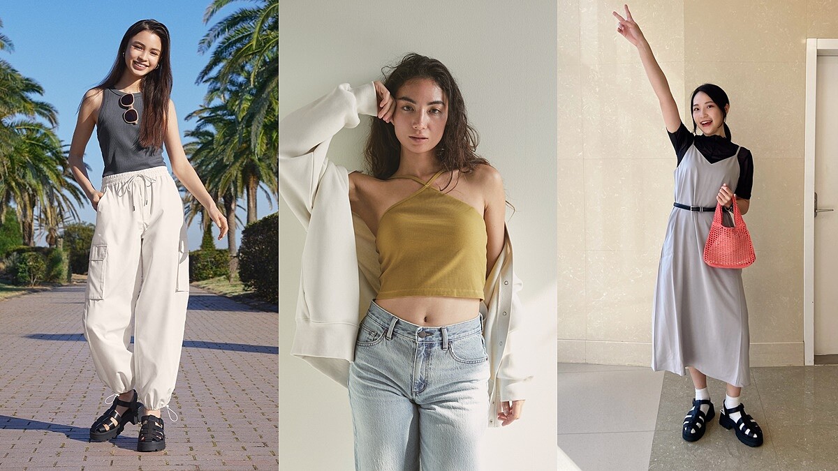 GU購物祭開跑！整理2023夏季GU必收5單品：削肩背心、日系編織涼鞋…