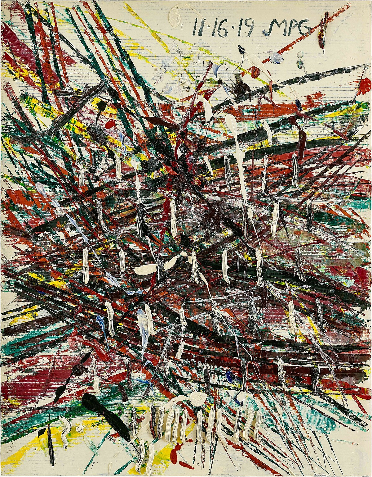 馬克・格羅亞恩 《無題（Capri 52.57）》 ，油畫卡板 2019 年作，113 x 88.5 公分