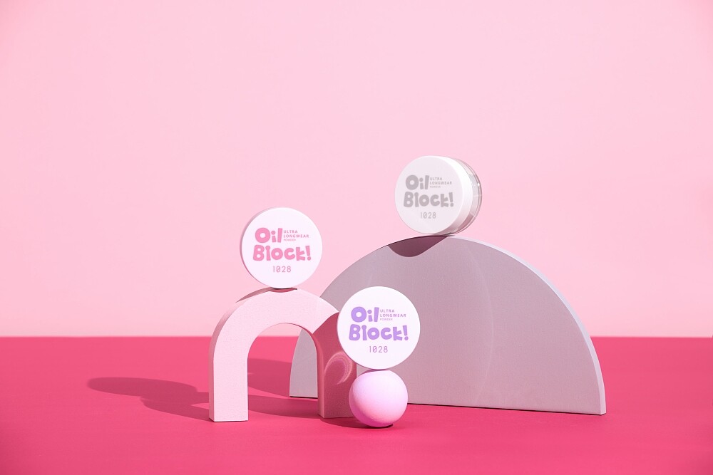 1028 Oil Block! 超吸油嫩蜜粉(柔膚/透明/嫩紫，共3色)，NT290