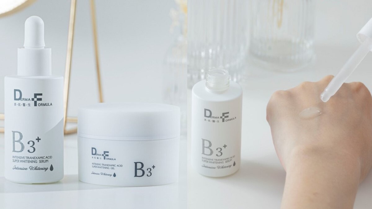 肌膚白回來!!無須經過皮秒雷射的灼熱疼痛！ DF美肌醫生傳明酸精華+凝凍速解斑點、蠟黃！用完肌膚超水嫩，比醫美更安心無痛不反黑！ 