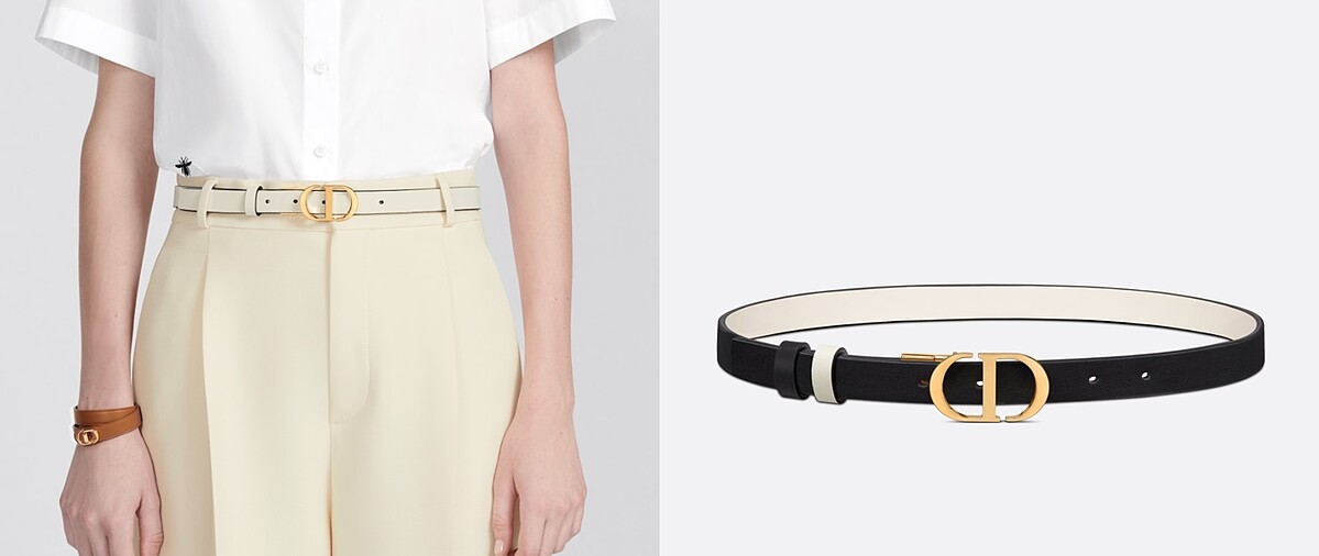Dior 30 MONTAIGNE 雙面腰帶 NT$21,500。