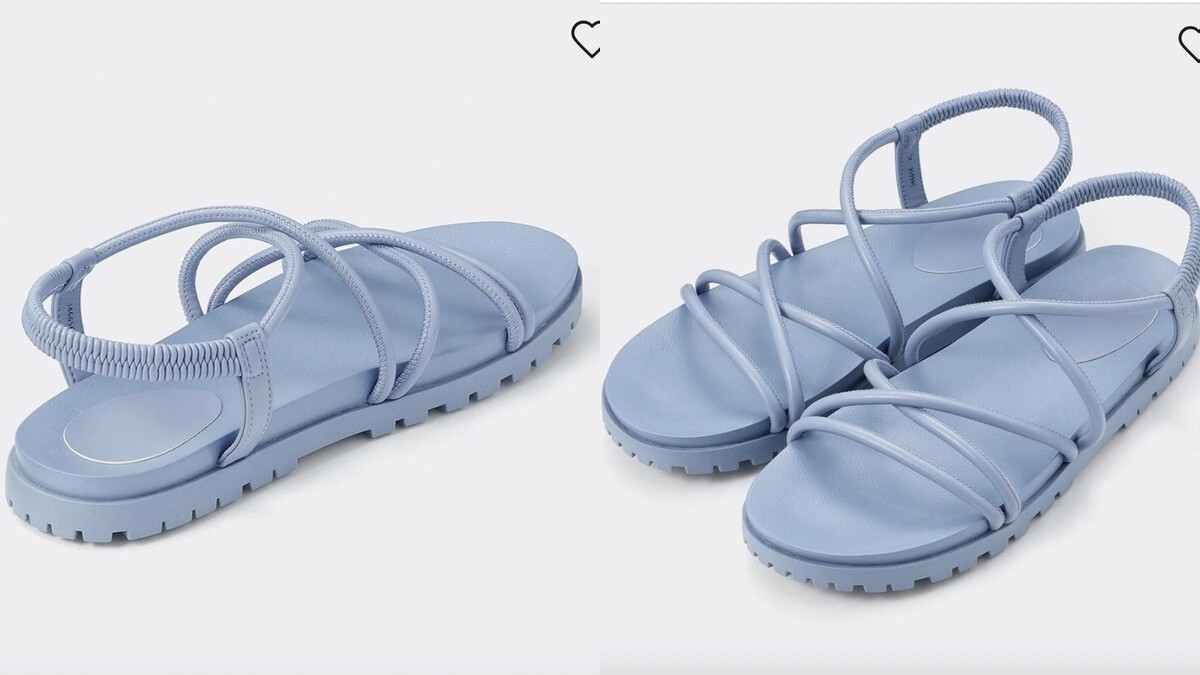 GU繫帶平底涼鞋NT$590。