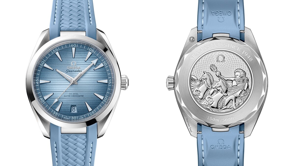 OMEGA夏日藍色海馬腕錶